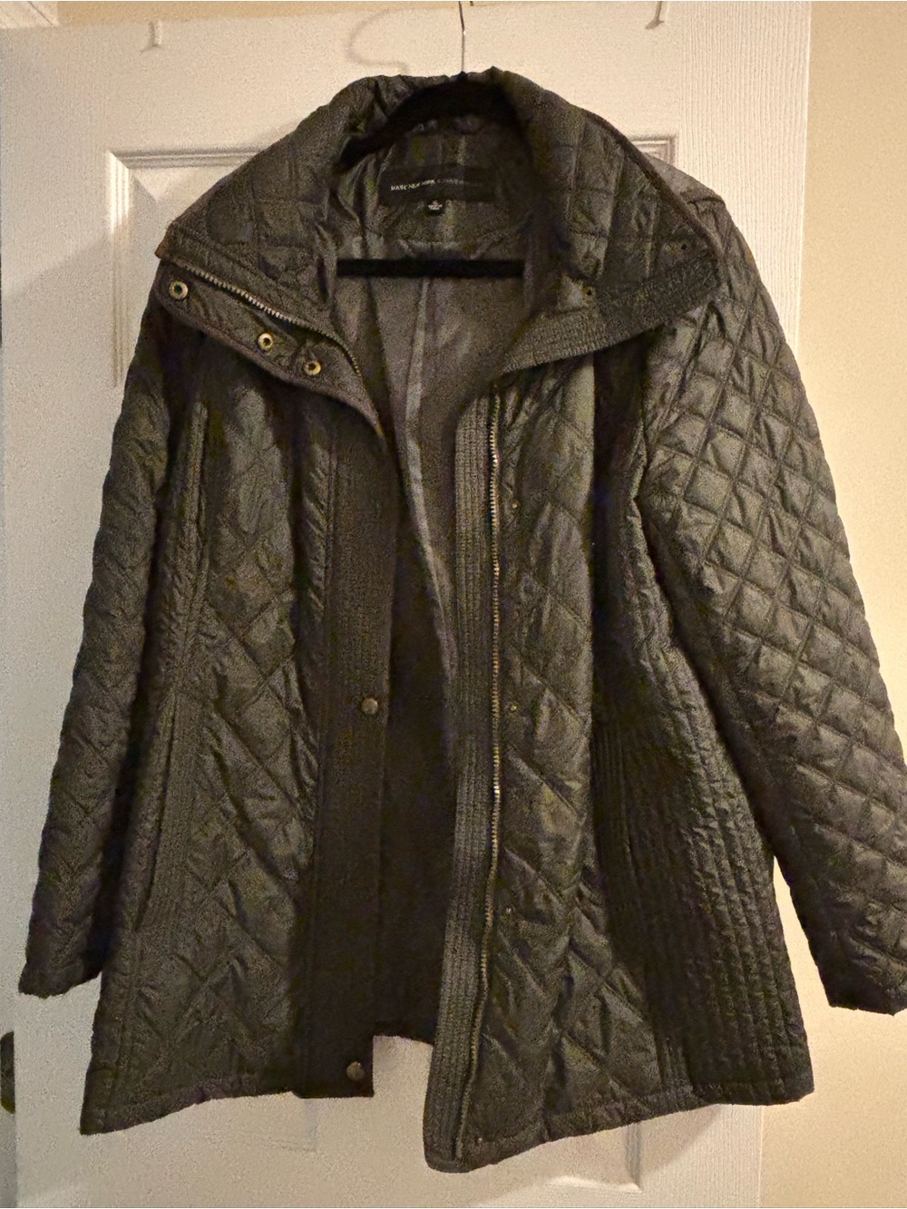 Olive QuiltedWomen's Hooded Puffer Coat